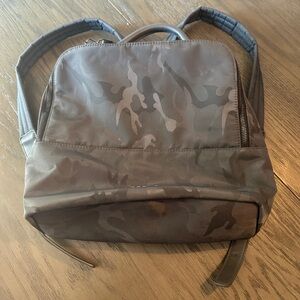 Used Sol and Selene grey camo backpack/diaper bag/ purse